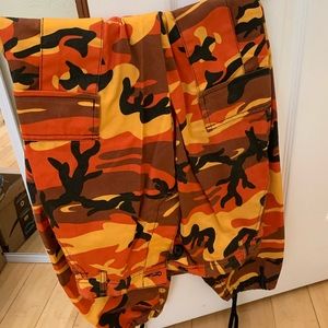 Orange Camo Joggers